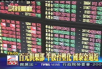 百元俱樂部 牛股台塑化、國泰金逼近