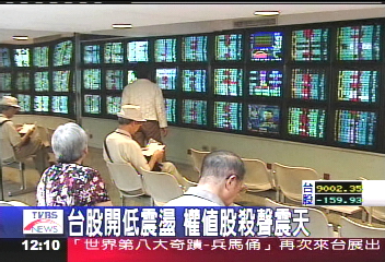 台股開低震盪 權值股殺聲震天