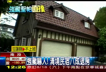 聖帕颱風／颱風來！　清境、盧山、谷關全數退房