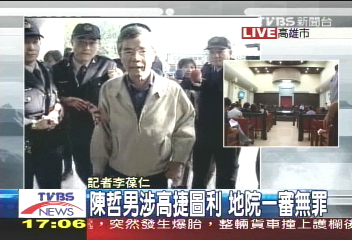 高捷外勞圖利案 陳哲男一審無罪