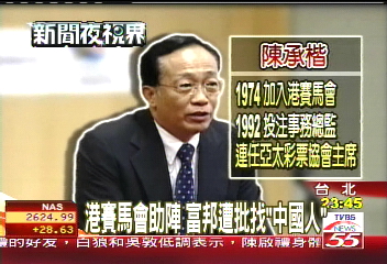 運動彩券／港賽馬會助陣　富邦遭批找「中國人」