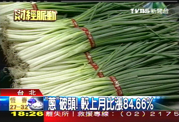物價指數又漲1成！　蔥漲逾8成