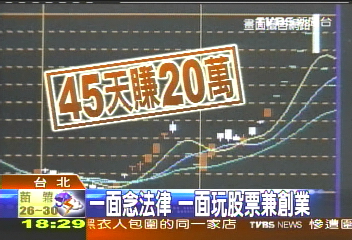 一面念法律　一面玩股票兼創業