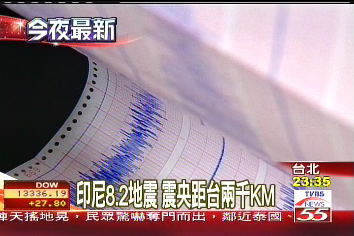 印尼強震/印尼8.2地震 震央距台2千公里