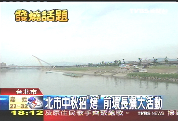中秋烤肉　北市開放11個河濱公園