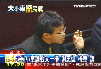 立委追問大小車　謝志偉：很機車！