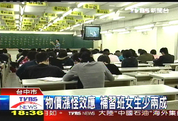 物價漲怪效應　補習班女生少2成