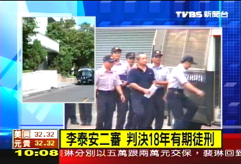 誰在搞軌/〈快訊〉李泰安二審 判決18年有期徒刑
