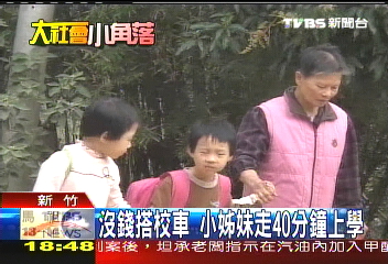 沒錢搭校車 小姊妹走40分鐘上學