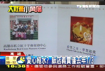 愛心縮水? 飯店義賣僅去年1/3