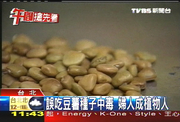 誤食豆薯種子中毒 老嫗成植物人