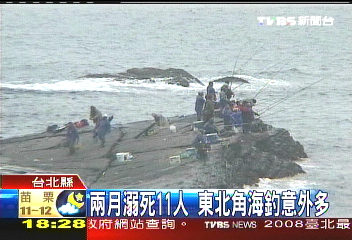 2月溺死11人 東北角海釣意外多