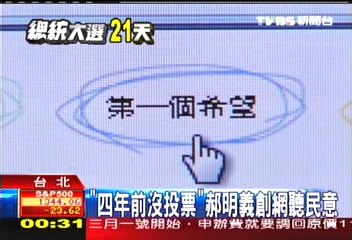 「4年前沒投票」　郝明義創網聽民意