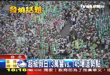 超級假日！　3萬警vs.145場造勢點
