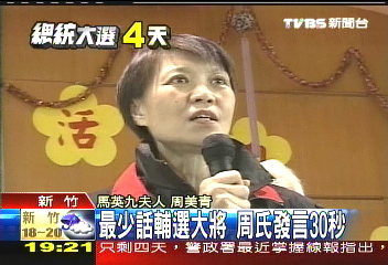 比馬還受歡迎 周美青拜票超人氣