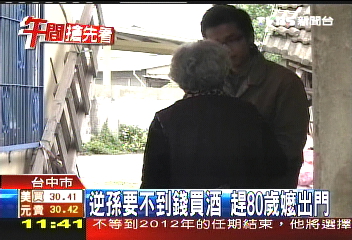 逆孫要不到錢買酒 趕80歲嬤出門