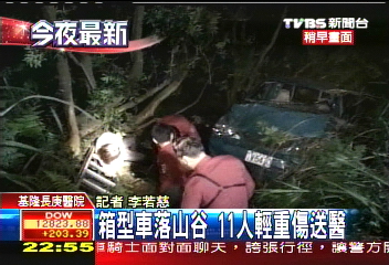 小發財車墜谷意外　酒醉肇事11傷