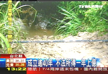 北縣最大 砂石場佔河川地排污水