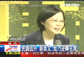 民調回升 蔡英文:我乃逆轉主席!