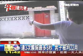 連3次襲胸最多6秒 男子被判22月