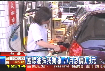 國際油跌我獨漲 8月恐調0.8元