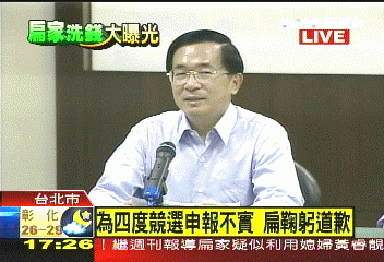 駁斥洗錢！　扁道歉：選舉募款沒申報