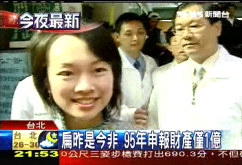95年財產1億? 扁:競選費申報不實