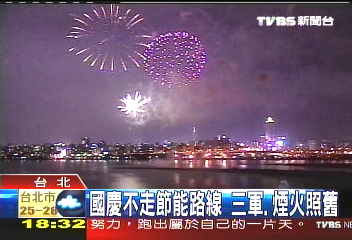國慶不走節能路線 三軍、煙火照舊