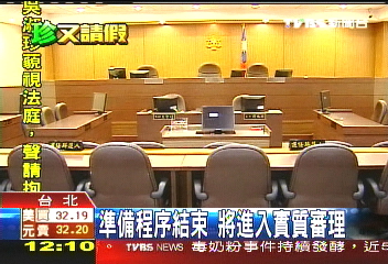 準備程序結束 進入實質審理