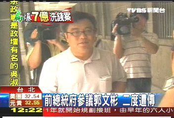 前總統府參議郭文彬　二度遭傳