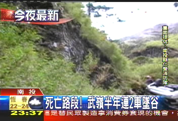 死亡路段　武嶺半年連2車墜谷