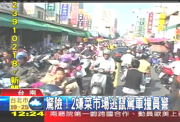 搶匪躲查緝衝入市場 警開槍遏阻