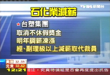 經濟慘 石化業高層寧減薪不裁員