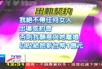 男簽億元出軌契約 法院判賠150萬
