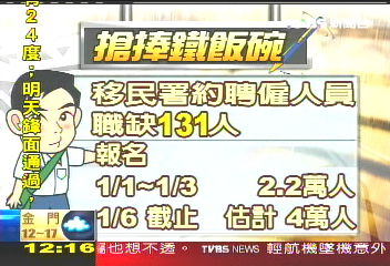 移民署特考 低門檻報考爆滿