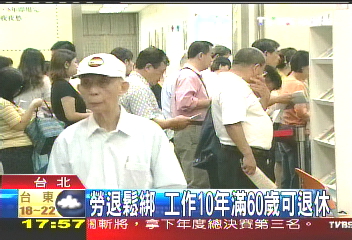 勞退鬆綁 60歲工作10年可退休