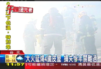 大火延燒4鐵皮屋　損失慘年關難過
