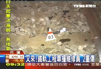 又來！　台鐵工程車撞維修員 2重傷