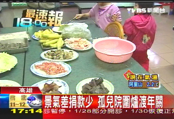 景氣差捐款少 孤兒院圍爐度年關