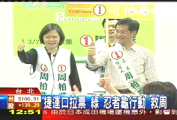 大安補選／捷運口拉票　綠「忍者龜行動」救周