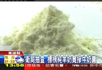 純羊奶摻牛奶賣 衛局抽查踢爆