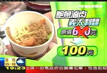 台港風味義大利麵　加鮑魚滷肉