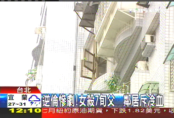 逆倫慘劇!女殺7旬父 鄰居斥冷血