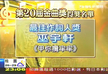 20屆金曲獎/〈快訊〉第20屆金曲獎 音樂得獎名單速報