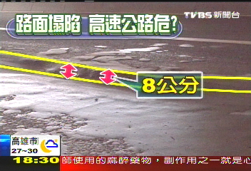 〈獨家〉中山高亮紅燈？　橋墩旁路面塌陷