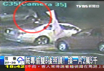 賊專偷雙B後照鏡! 換一片2萬5千