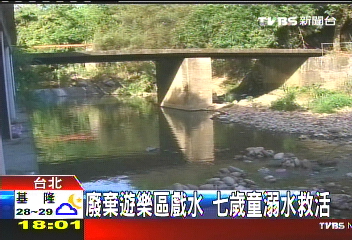 廢棄遊樂區戲水 7歲童溺水救活