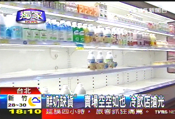 〈獨家〉「鮮奶缺貨」！賣場空空如也　冷飲店搶光