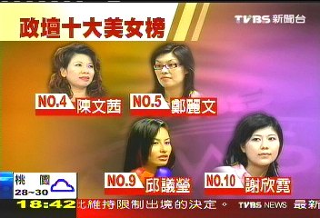 〈獨家〉陸網友選台政壇美女 管碧玲進榜