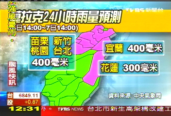 莫拉克/莫拉克警戒擴大 嘉義以北全納入